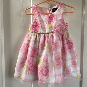 Lilt Pink and Green Floral Toddler Dress